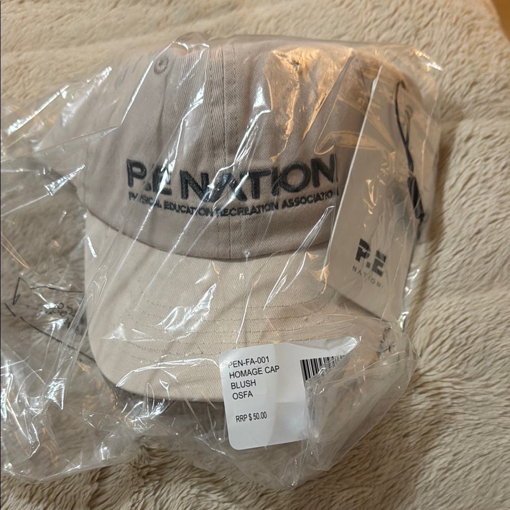 Blush Cap with Embroidered Logo